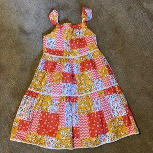 Beebay dress, size 8, Orange, yellow, white